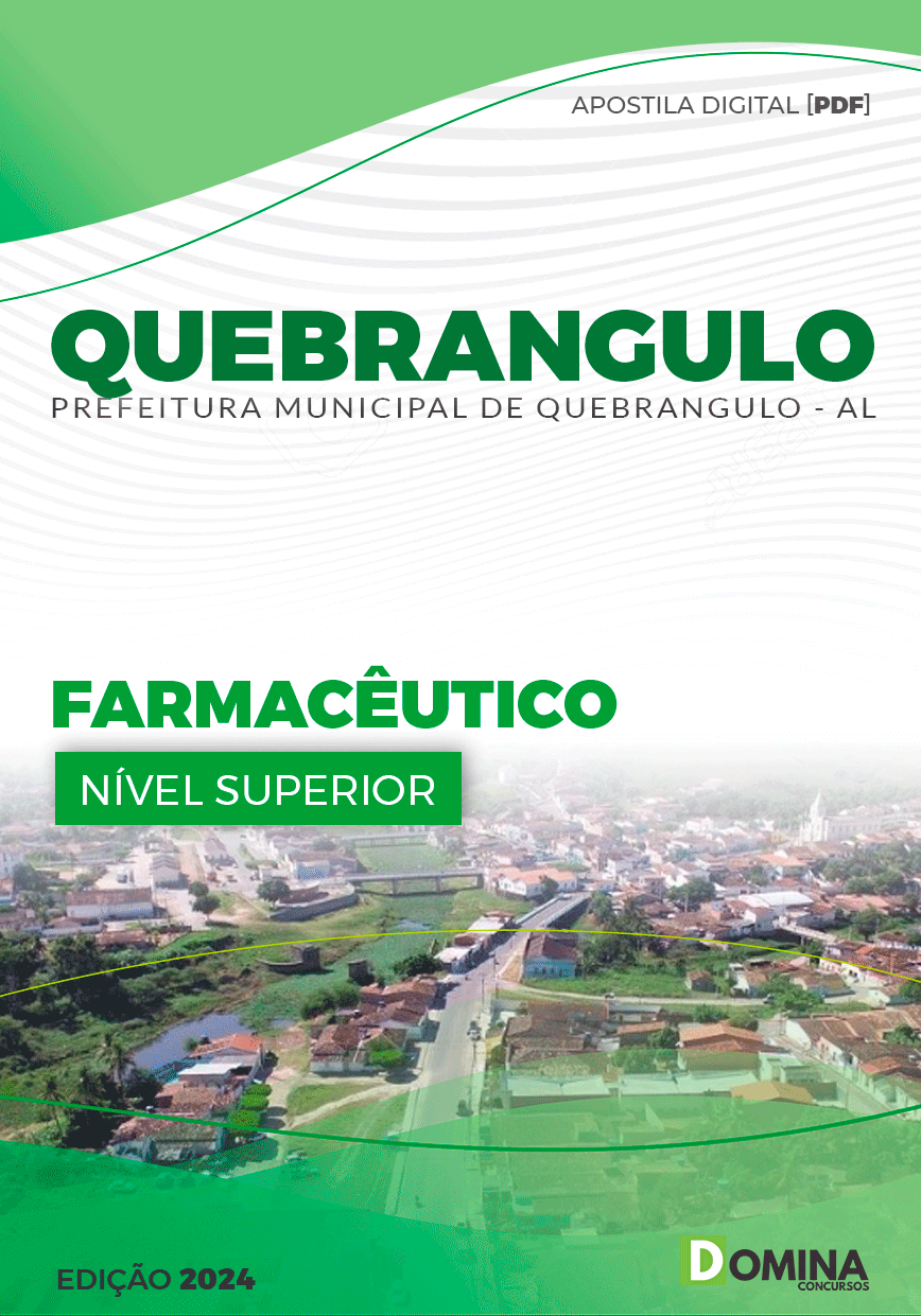 Apostila Pref Quebrangulo AL 2024 Farmacêutico