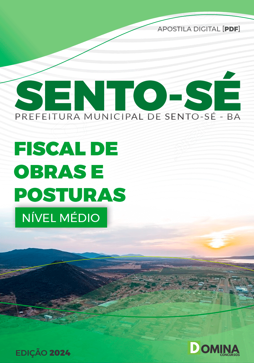 Apostila Pref Sento-Sé BA 2024 Fiscal de Obras e Posturas