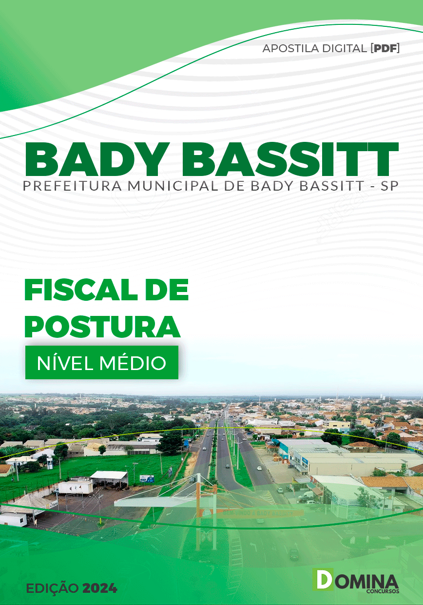 Apostila Pref Bady Bassitt SP 2024 Fiscal Postura