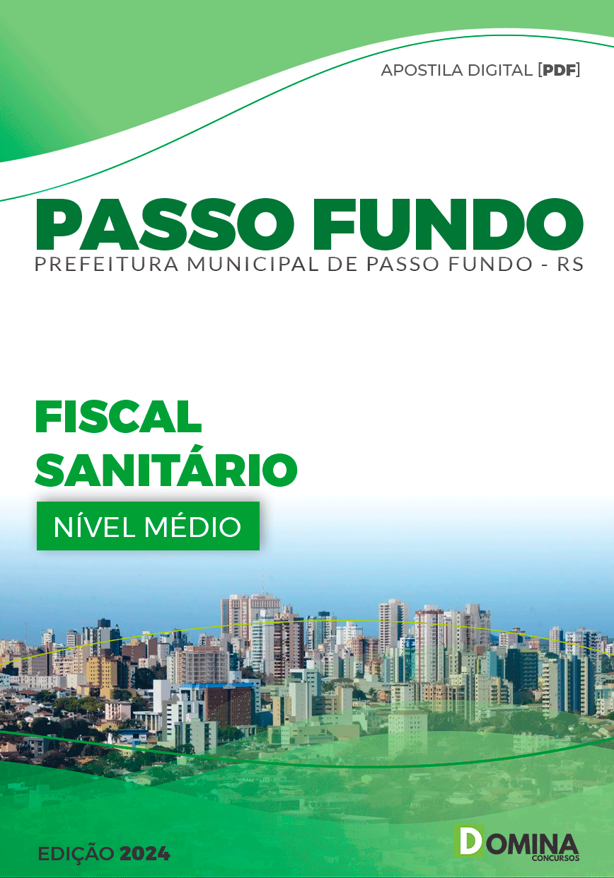 Apostila Pref Passo Fundo RS 2024 Fiscal Sanitário