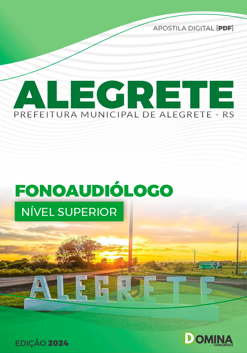 Apostila Prefeitura Alegrete RS 2024 Fonoaudiólogo