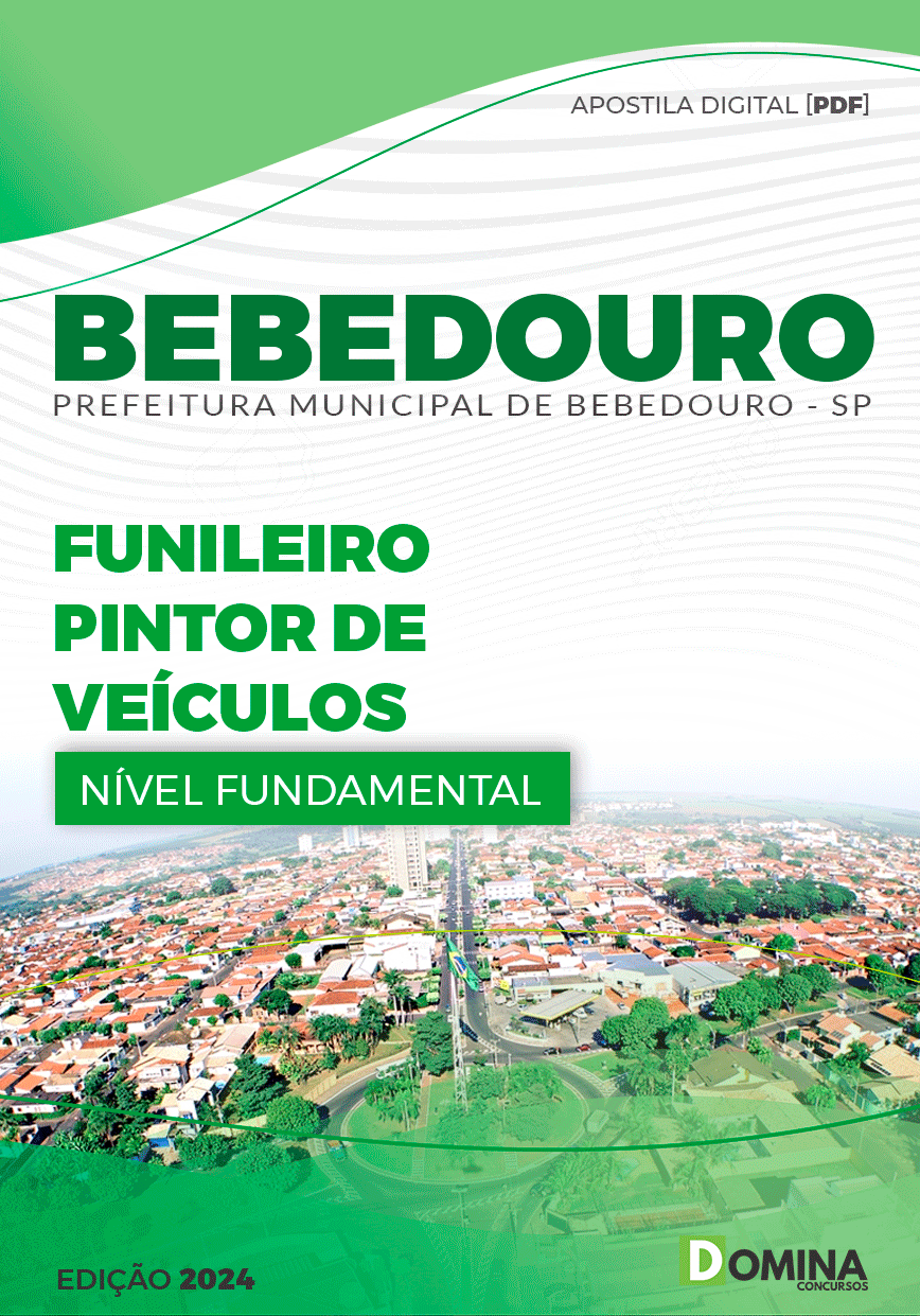 Apostila Pref Bebedouro SP 2024 Funileiro Pintor Veículos