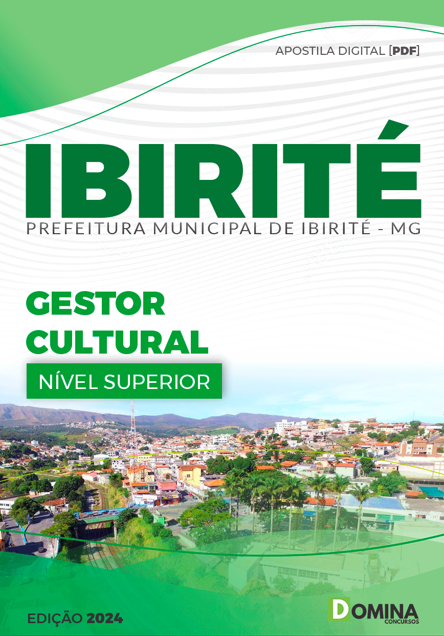 Apostila Pref Ibirité MG 2024 Gestor Cultural