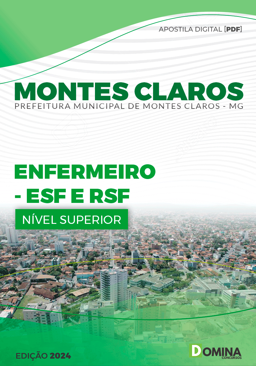 Apostila Prefeitura Montes Claros MG 2024 Enfermeiro ESF e RSF