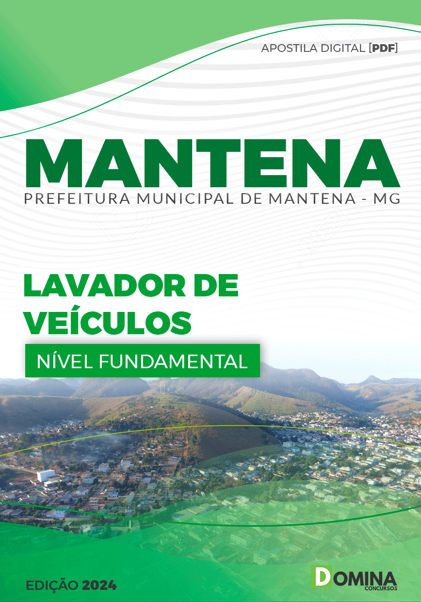 Apostila Pref Mantena MG 2024 Lavador Veículos