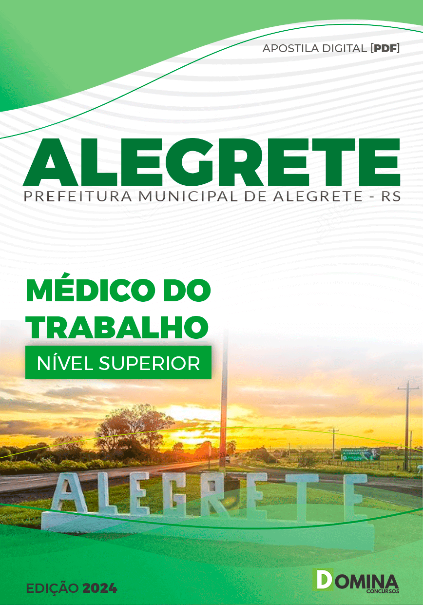 Apostila Prefeitura Alegrete RS 2024 Médico do Trabalho