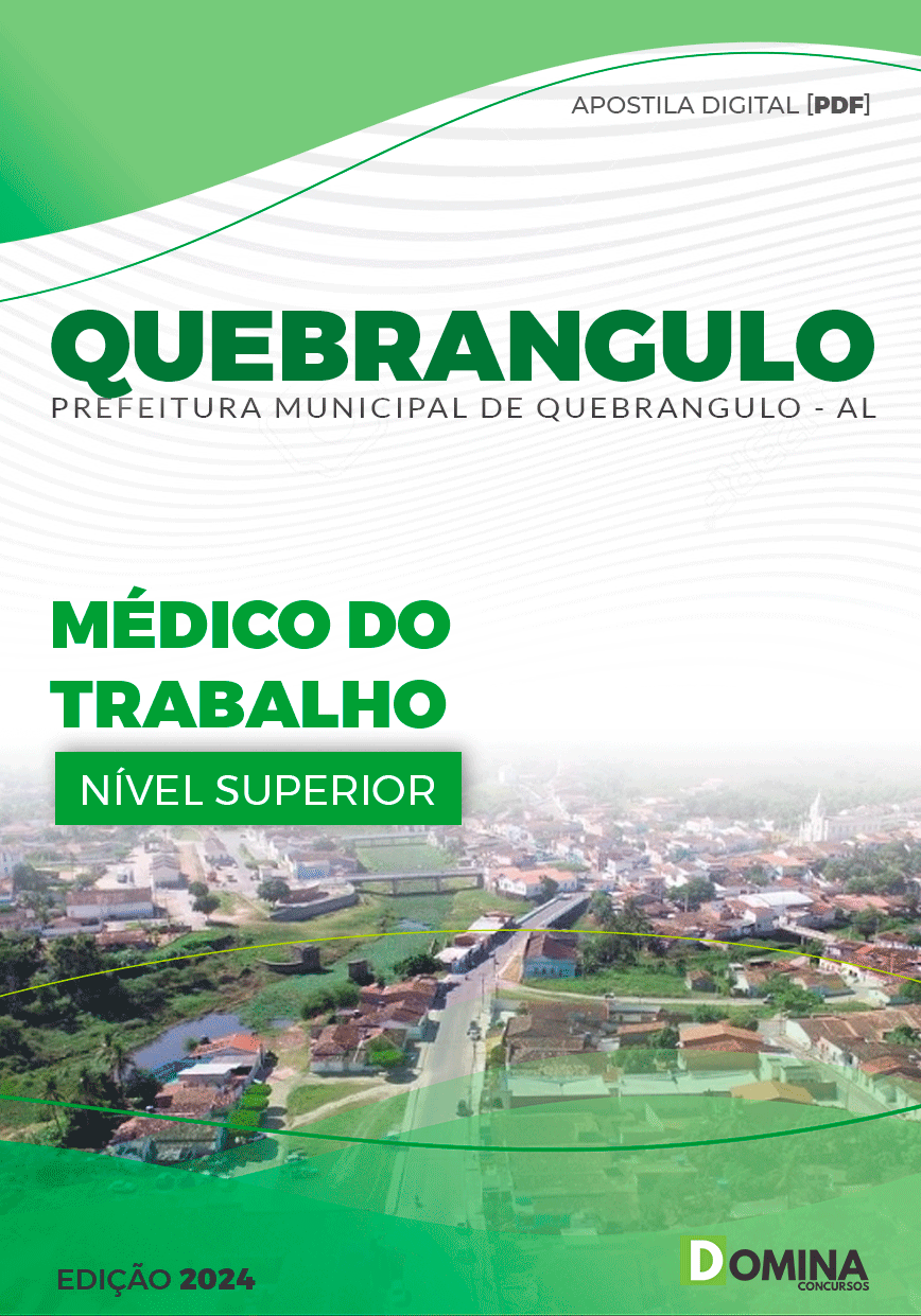 Apostila Pref Quebrangulo AL 2024 Médico do Trabalho