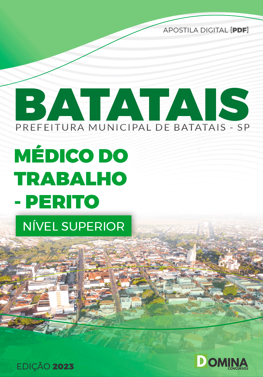 Apostila Pref Batatais SP 2024 Médico Trabalho Perito