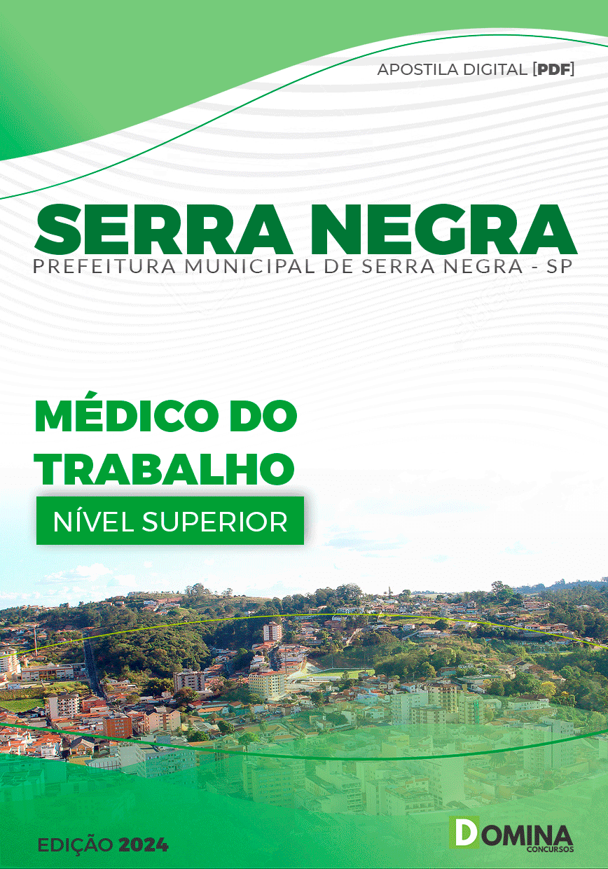 Apostila Pref Serra Negra SP 2024 Médico Trabalho