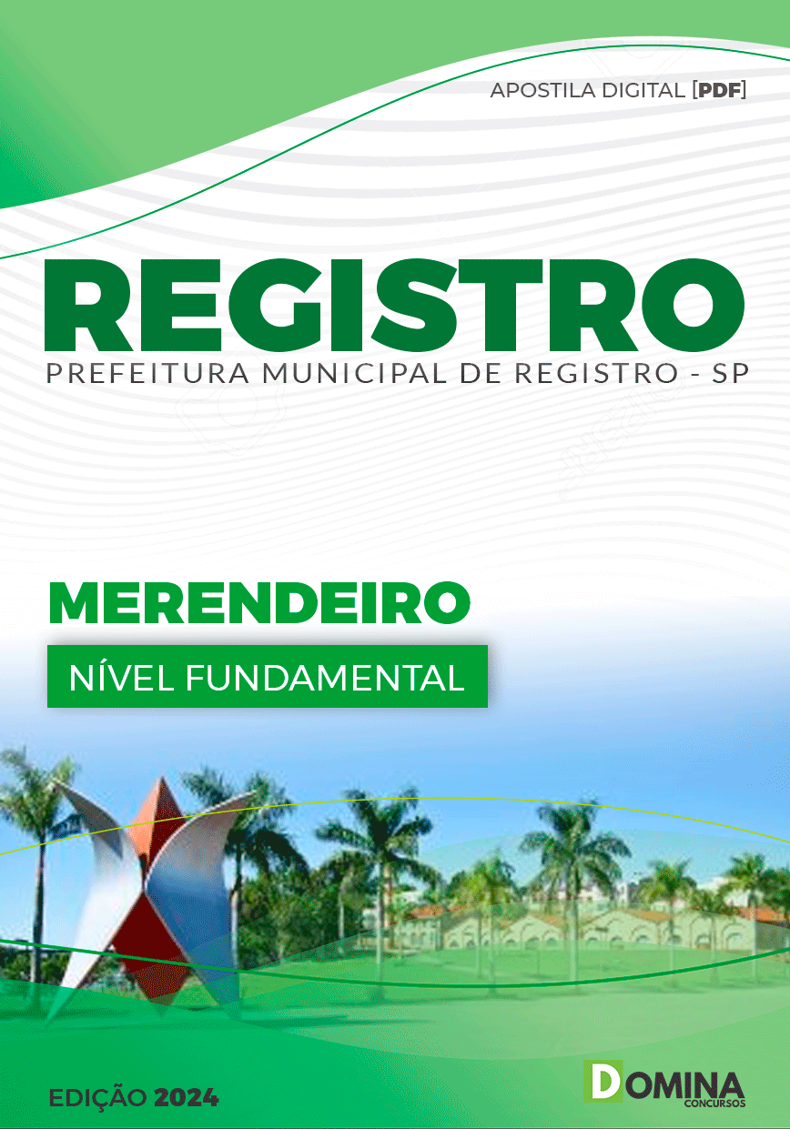 Apostila Prefeitura Registro SP 2024 Merendeiro