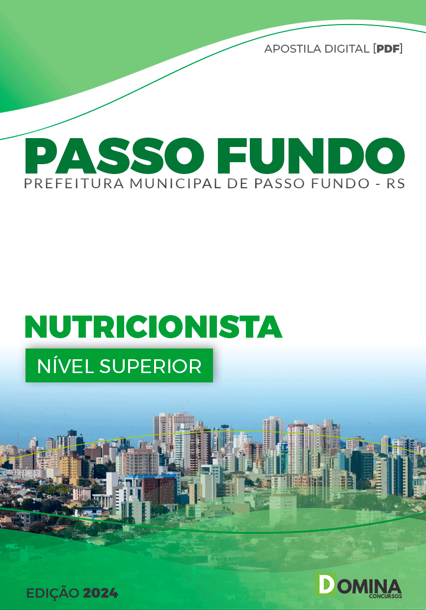Apostila Pref Passo Fundo RS 2024 Nutricionista