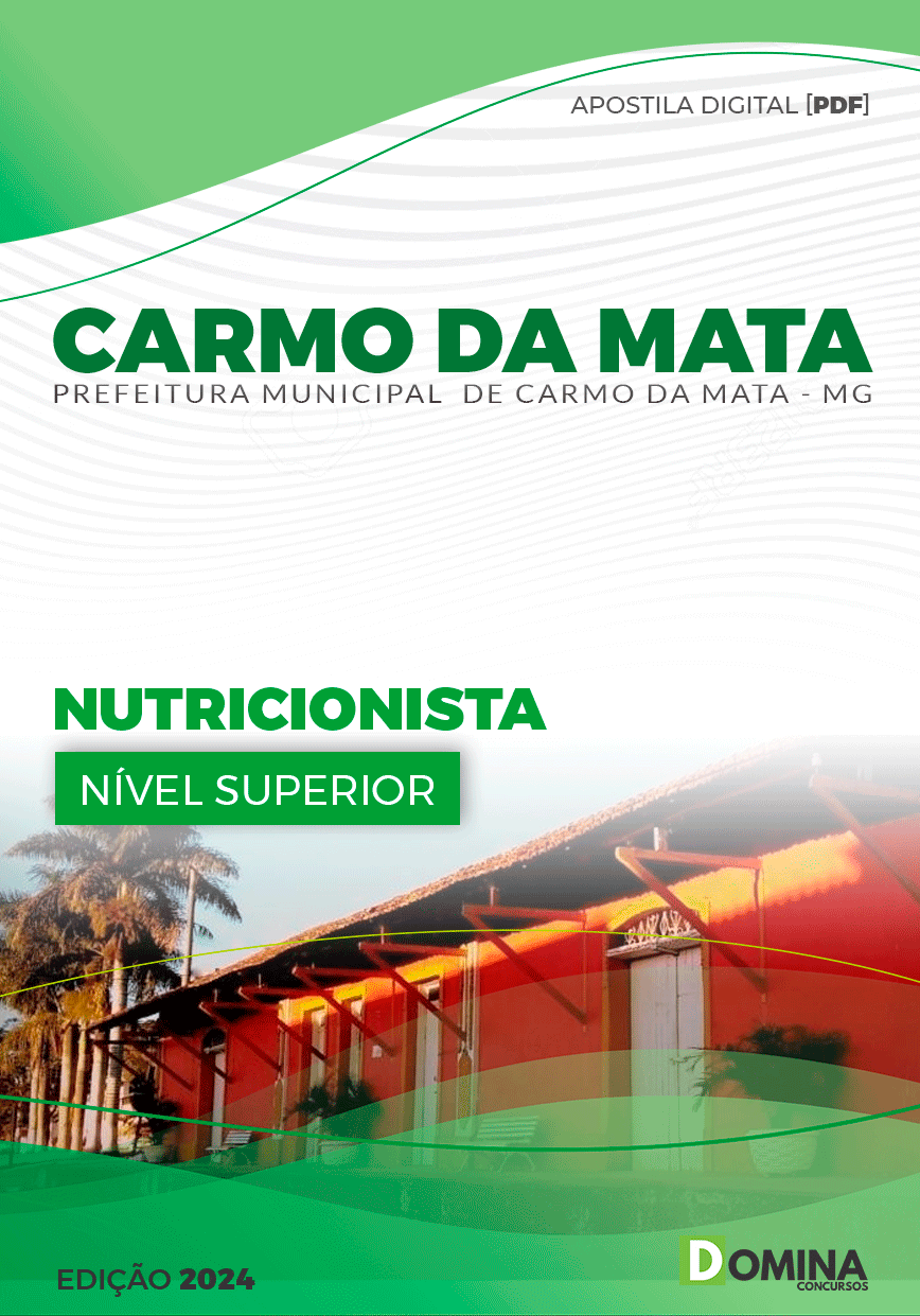 Apostila Prefeitura Carmo Mata MG 2024 Nutricionista