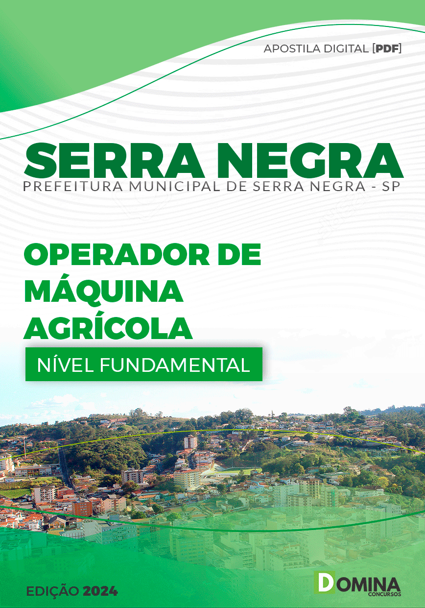 Apostila Pref Serra Negra SP 2024 Operador Máquina Agrícola