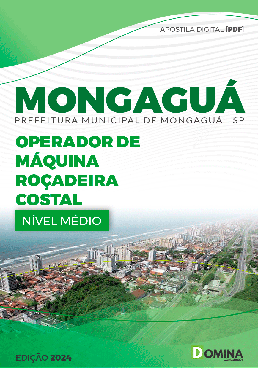 Apostila Pref Mongaguá SP 2024 Operador Máquinas Roçadeira