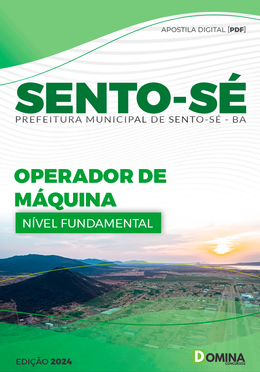 Apostila Pref Sento-Sé BA 2024 Operador de Máquina