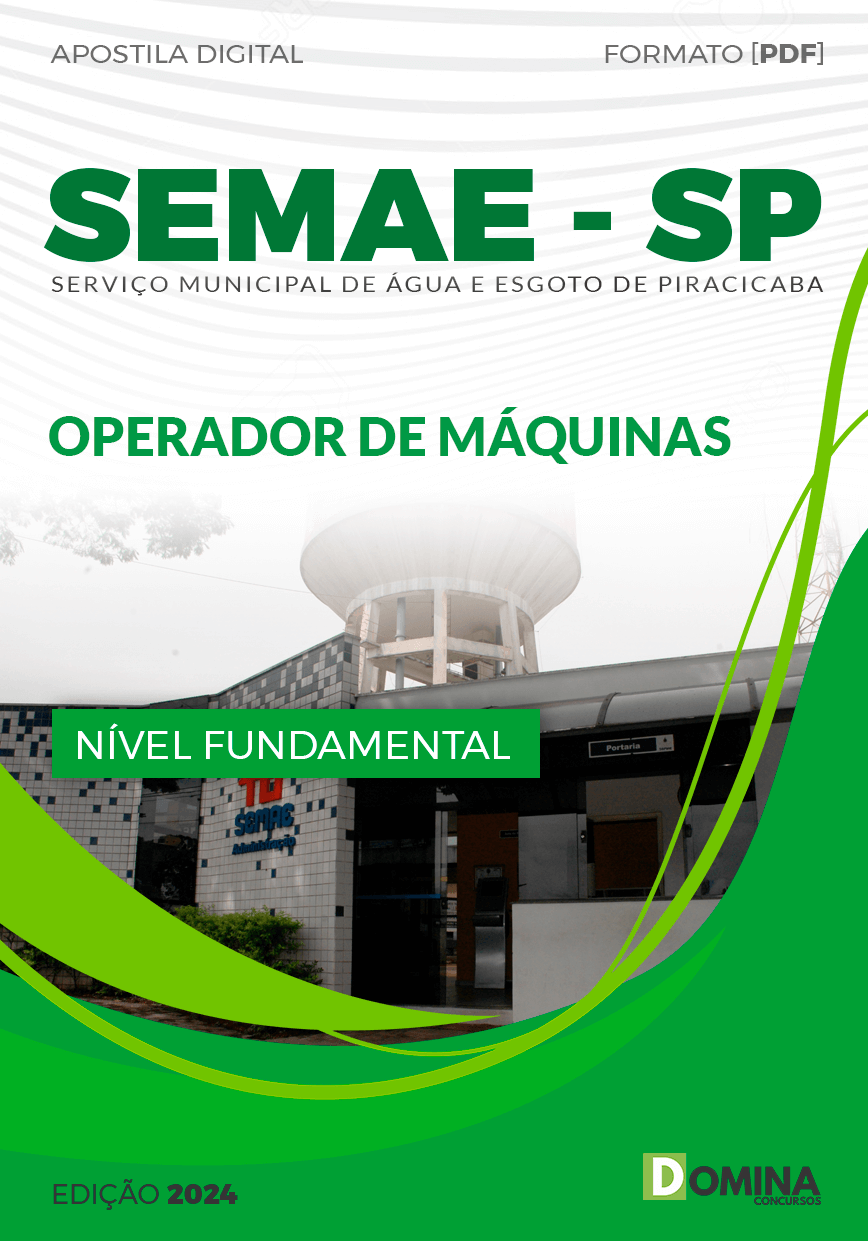 Apostila SEMAE Piracicaba SP 2024 Operador Máquinas