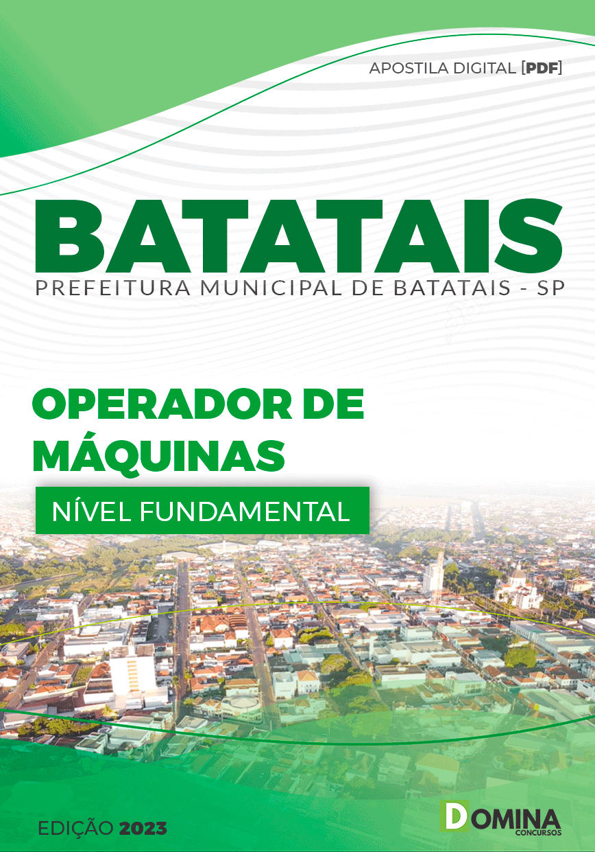 Apostila Pref Batatais SP 2024 Operador Máquinas