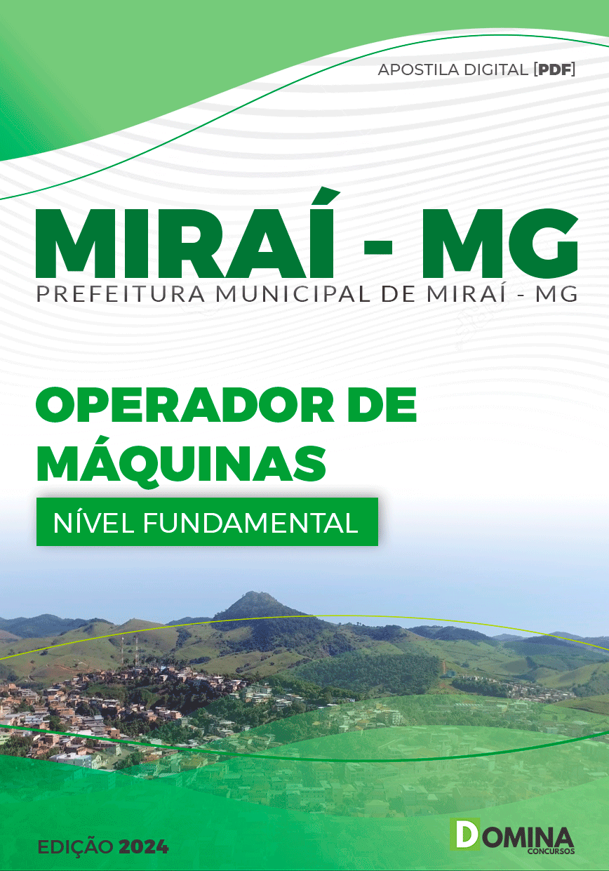 Apostila Pref Miraí MG 2024 Operador Máquinas