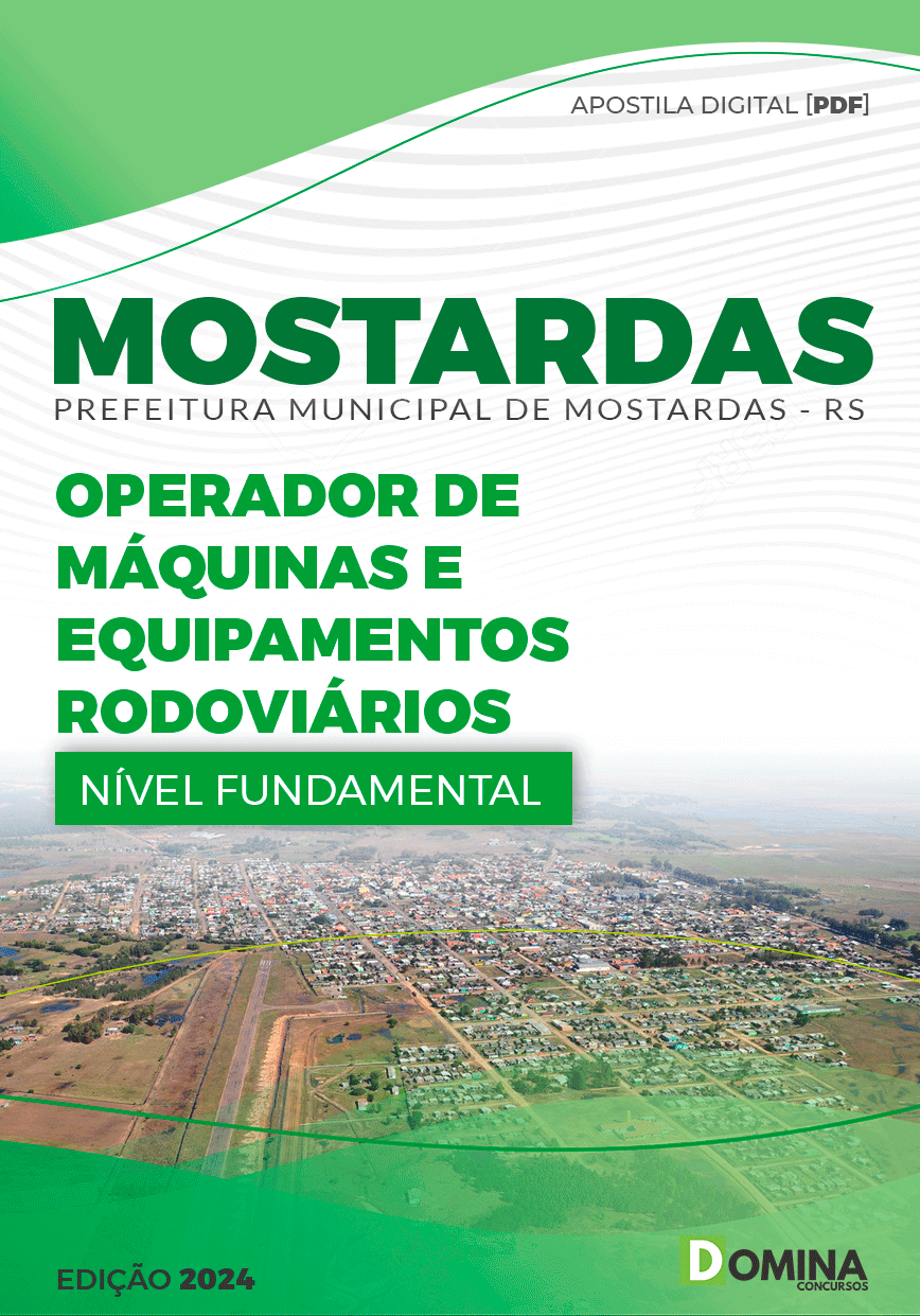 Apostila Pref Mostardas RS 2024 Operador de Máquinas Rodoviárias