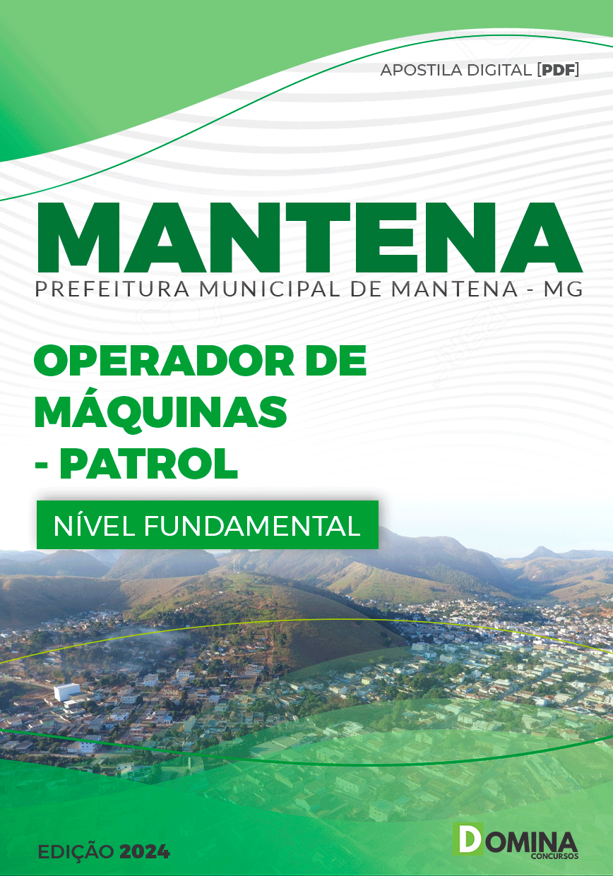 Apostila Pref Mantena MG 2024 Operador Máquinas Patrol