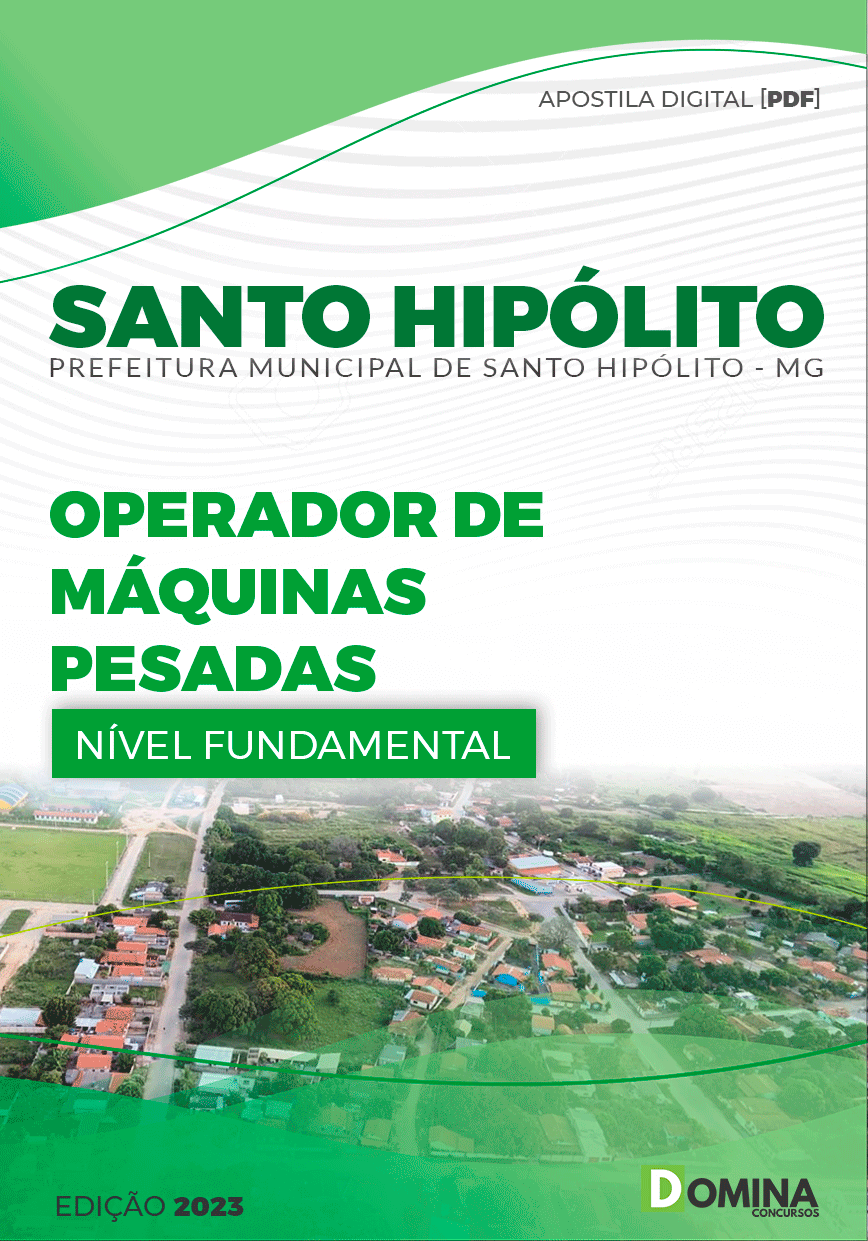 Apostila Pref Santo Hipólito MG 2024 Operador Máquinas Pesadas
