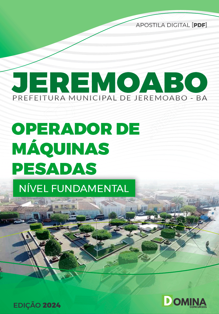 Apostila Pref Jeremoabo BA 2024 Operador Máquinas Pesadas