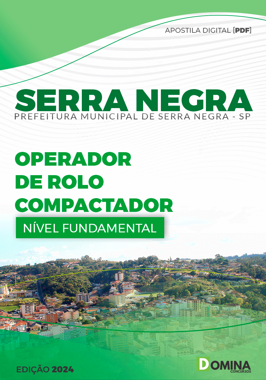 Apostila Pref Serra Negra SP 2024 Operador Rolo Compactador