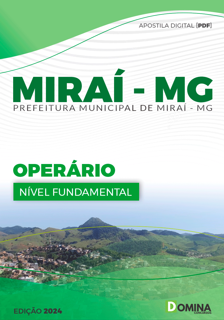 Apostila Pref Miraí MG 2024 Operário
