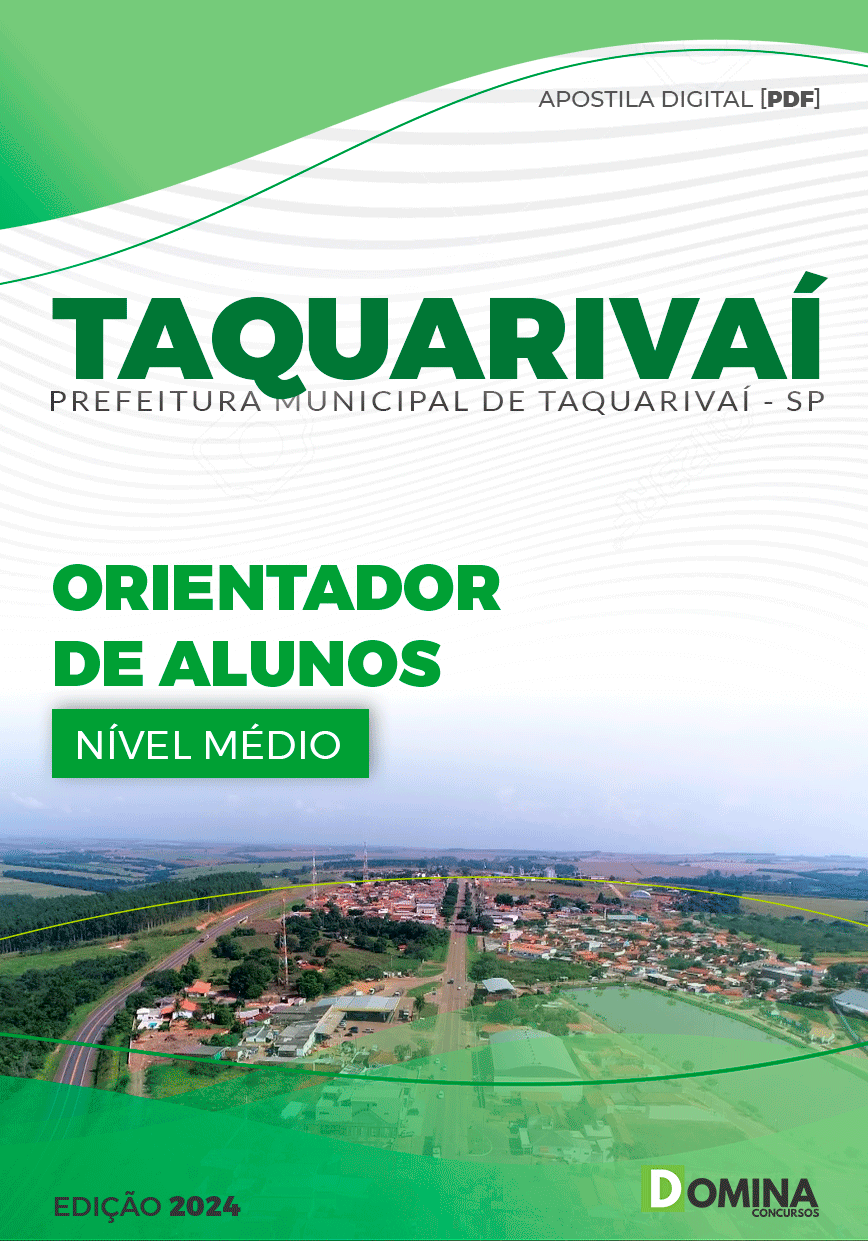 Apostila Prefeitura Taquarivaí SP 2024 Orientador de Alunos