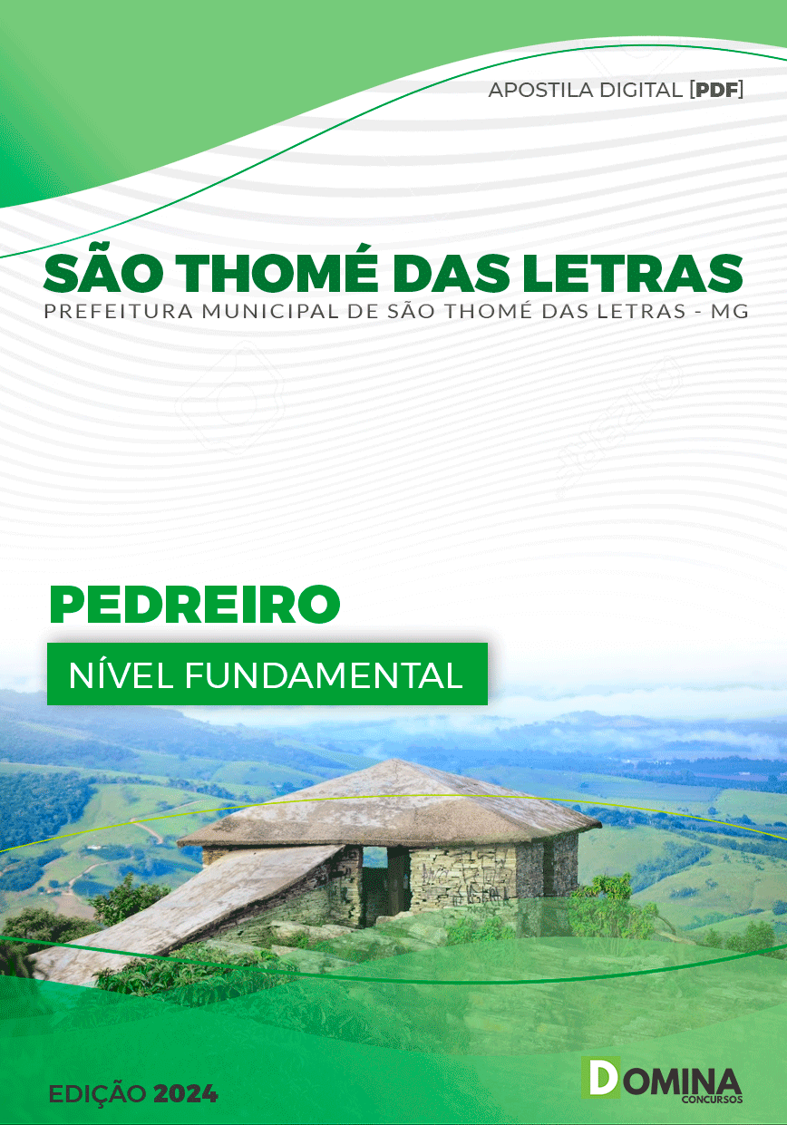 Apostila Prefeitura São Thomé Letras MG 2024 Pedreiro