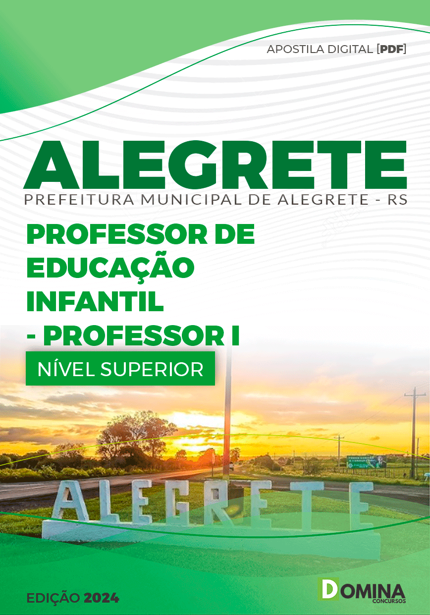 Apostila Prefeitura Alegrete RS 2024 Professor Educação Infantil