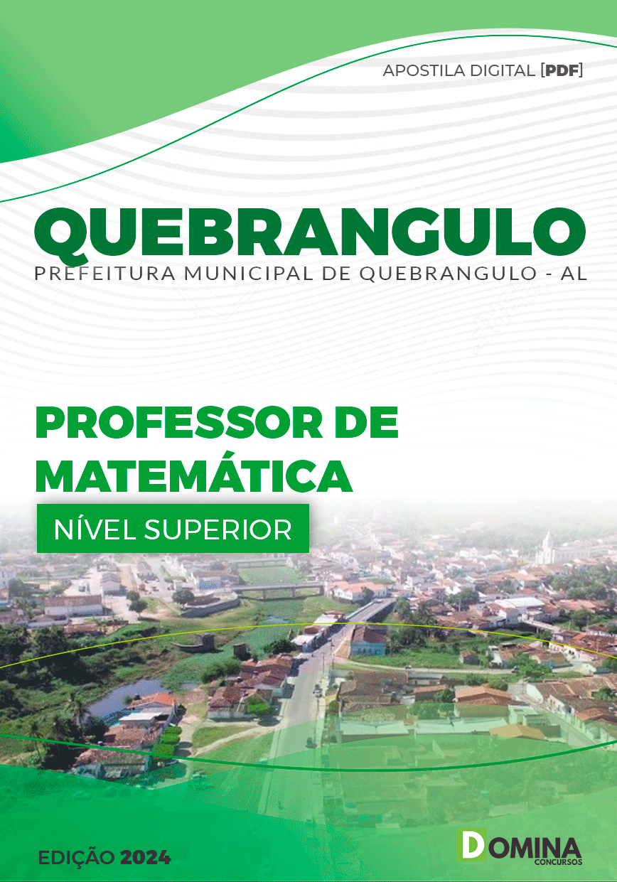 Apostila Pref Quebrangulo AL 2024 Professor de Matemática