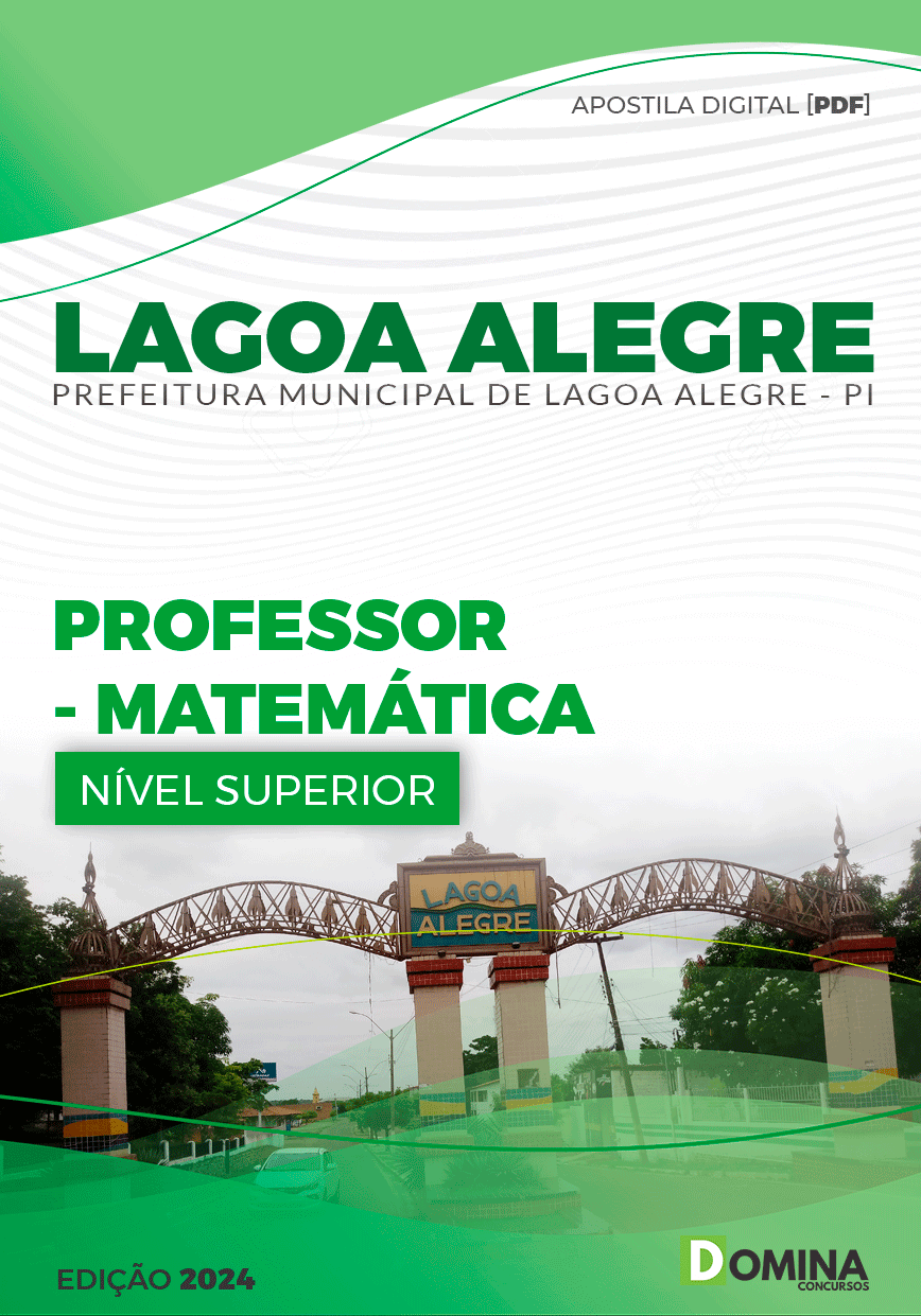Apostila Prefeitura Lagoa Alegre PI 2024 Professor de Matemática
