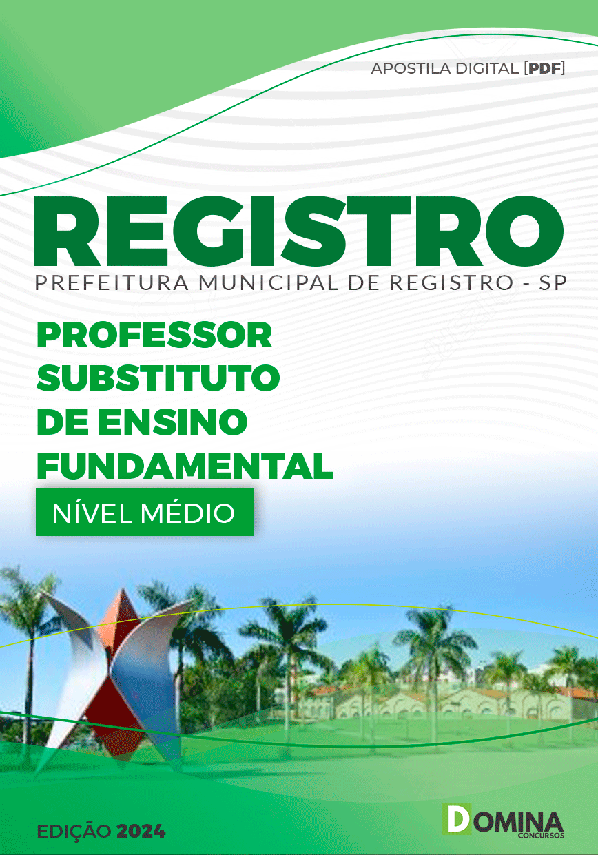 Apostila Prefeitura Registro SP 2024 Professor Substituto Educação Fundamental