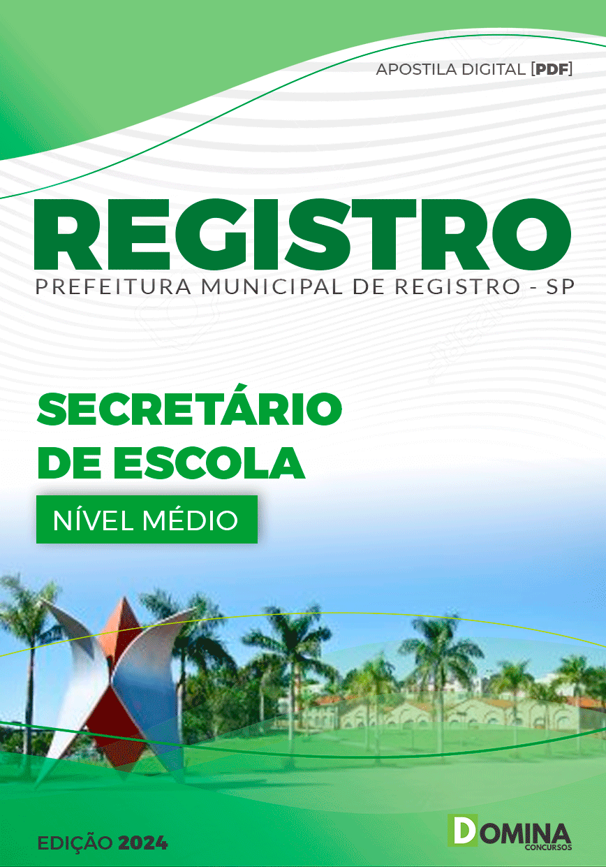 Apostila Prefeitura Registro SP 2024 Secretário Escola