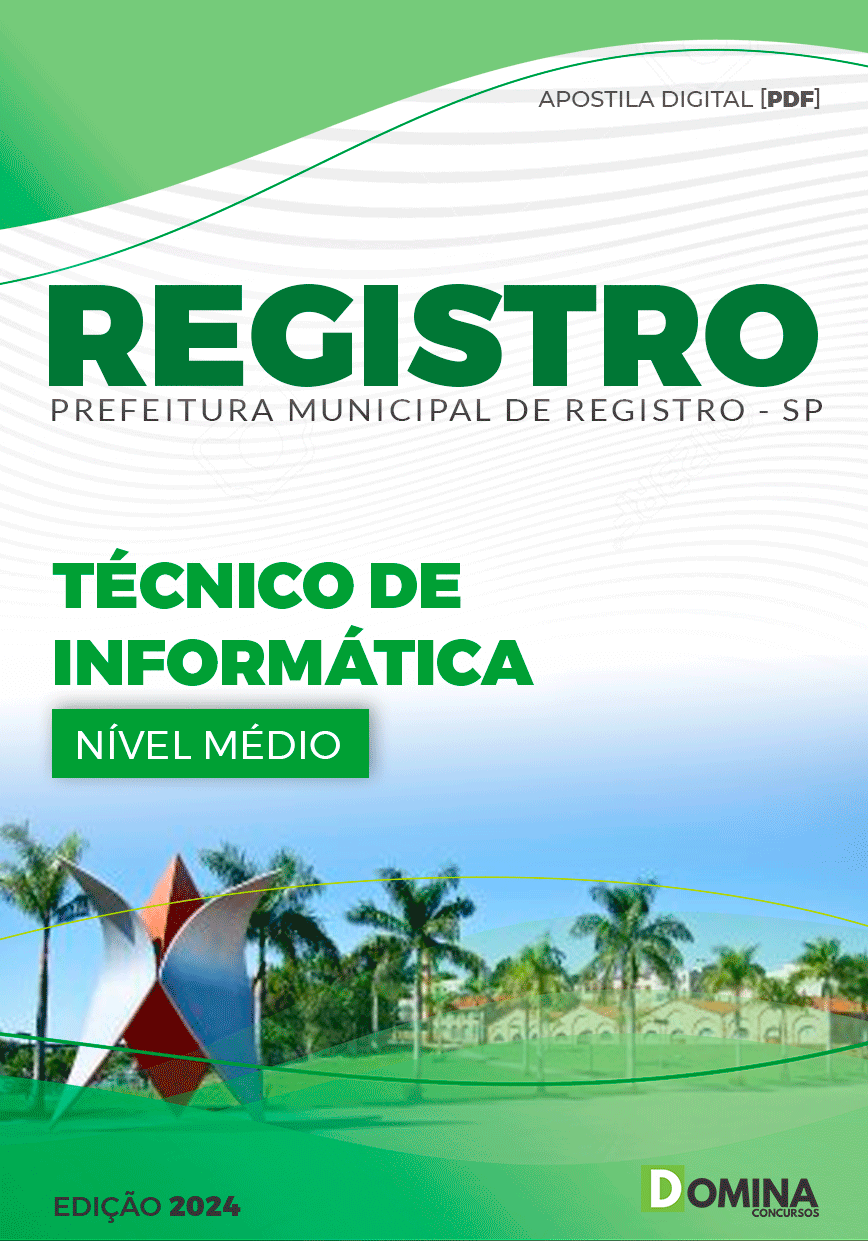 Apostila Prefeitura Registro SP 2024 Técnico Informática