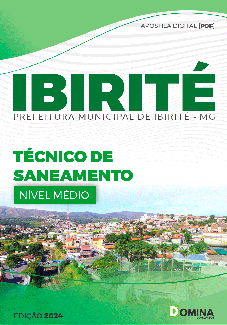 Apostila Pref Ibirité MG 2024 Técnico Saneamento