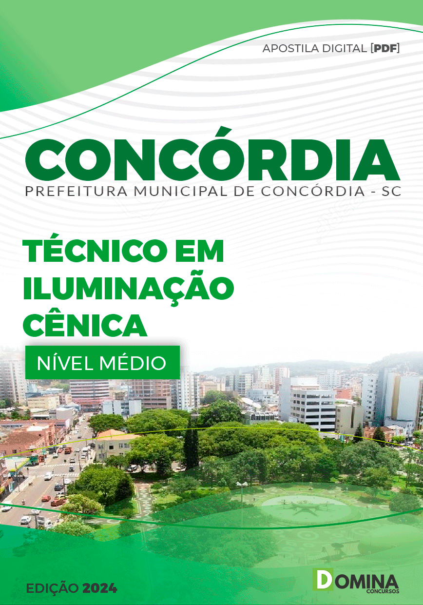 Apostila Prefeitura Concórdia SC 2024 Técnico Iluminação Cênica