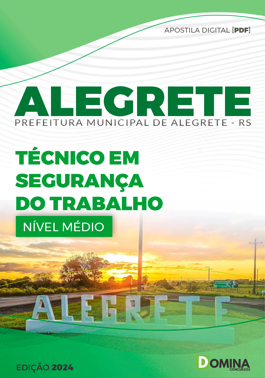 Apostila Pref Alegrete RS 2024 Técnico em Segurança do Trabalho