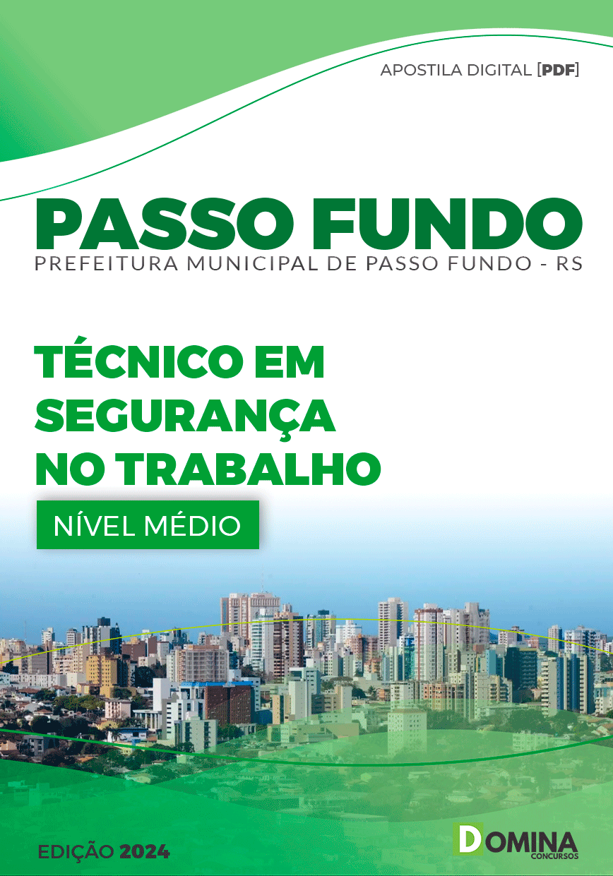Apostila Pref Passo Fundo RS 2024 Técnico Segurança Trabalho