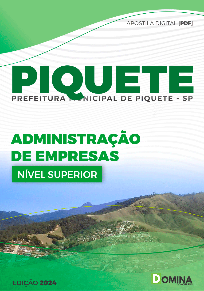 Apostila Prefeitura Piquete SP 2024 Administração de Empresas