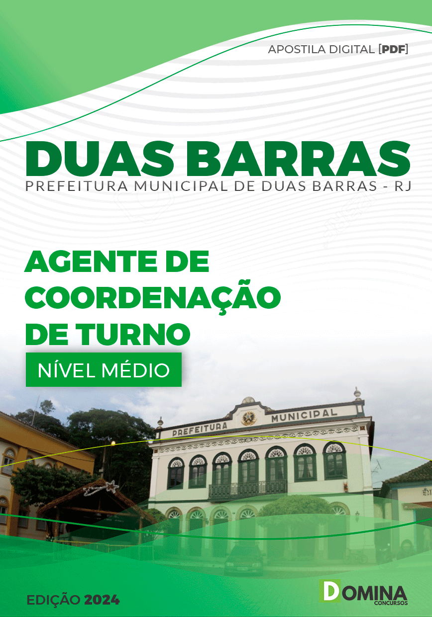 Apostila Prefeitura Duas Barras RJ 2024 Ag Coordenação Turno