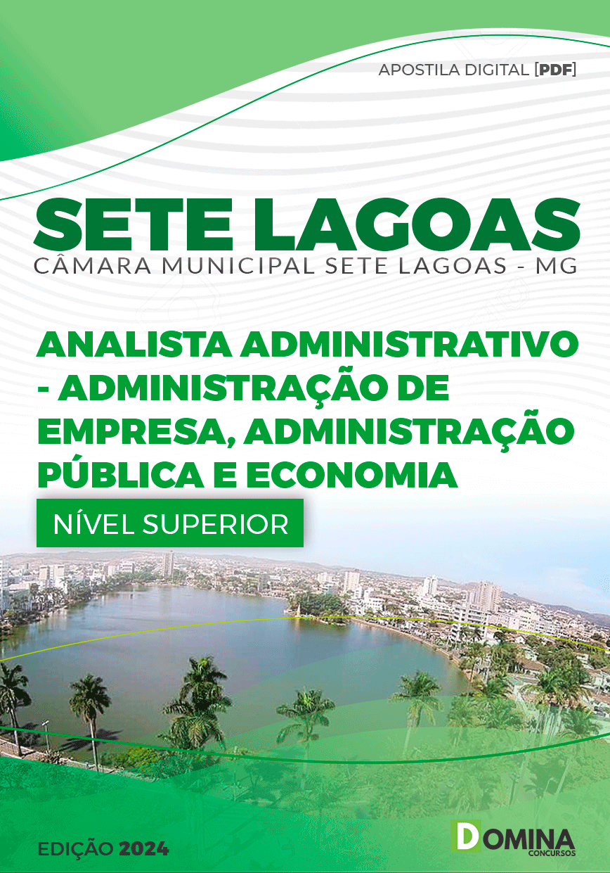 Apostila Câmara Sete Lagoas MG 2024 Analist ADM Administração