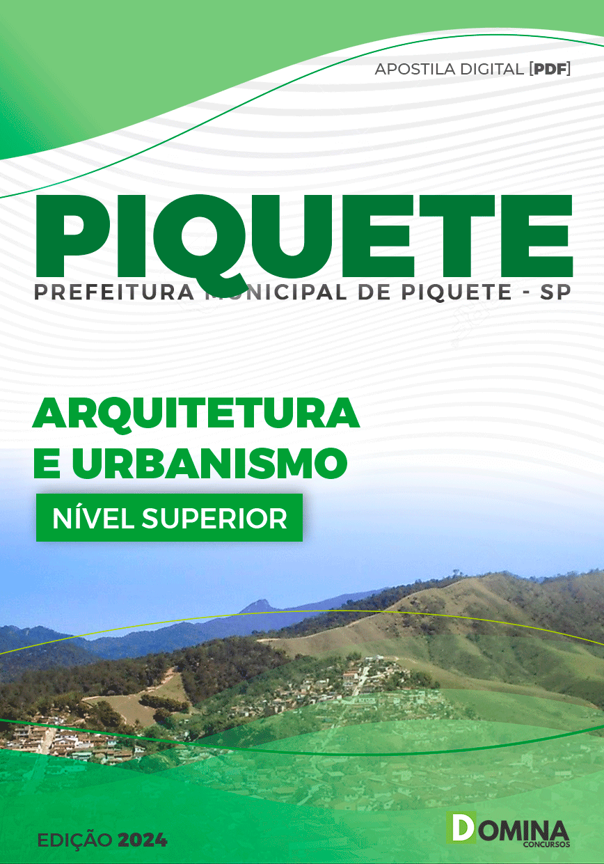 Apostila Prefeitura Piquete SP 2024 Arquitetura e Urbanismo