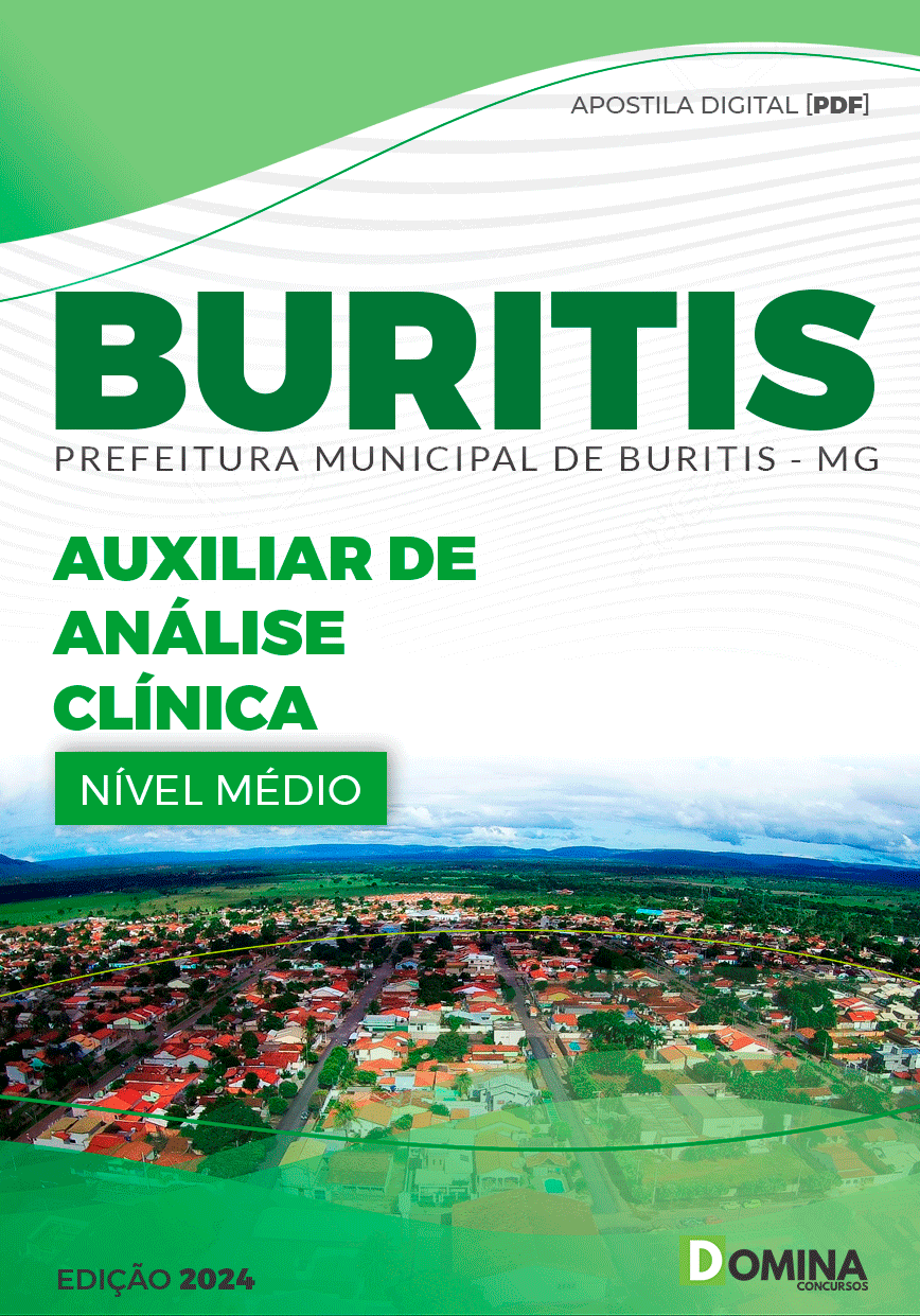 Apostila Prefeitura Buritis MG 2024 Auxiliar de Análise Clínica