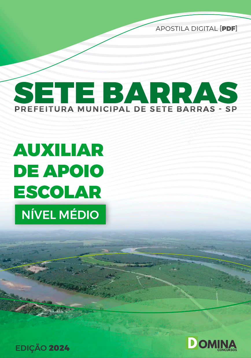 Apostila Prefeitura Sete Barras SP 2024 Auxiliar De Apoio Escolar