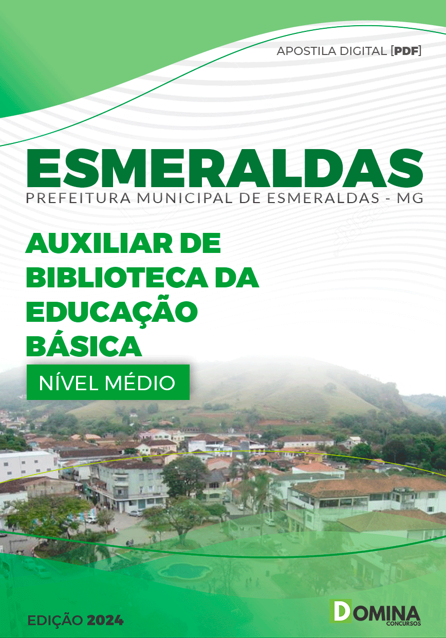 Apostila Pref Esmeraldas MG 2024 Auxiliar Biblioteca