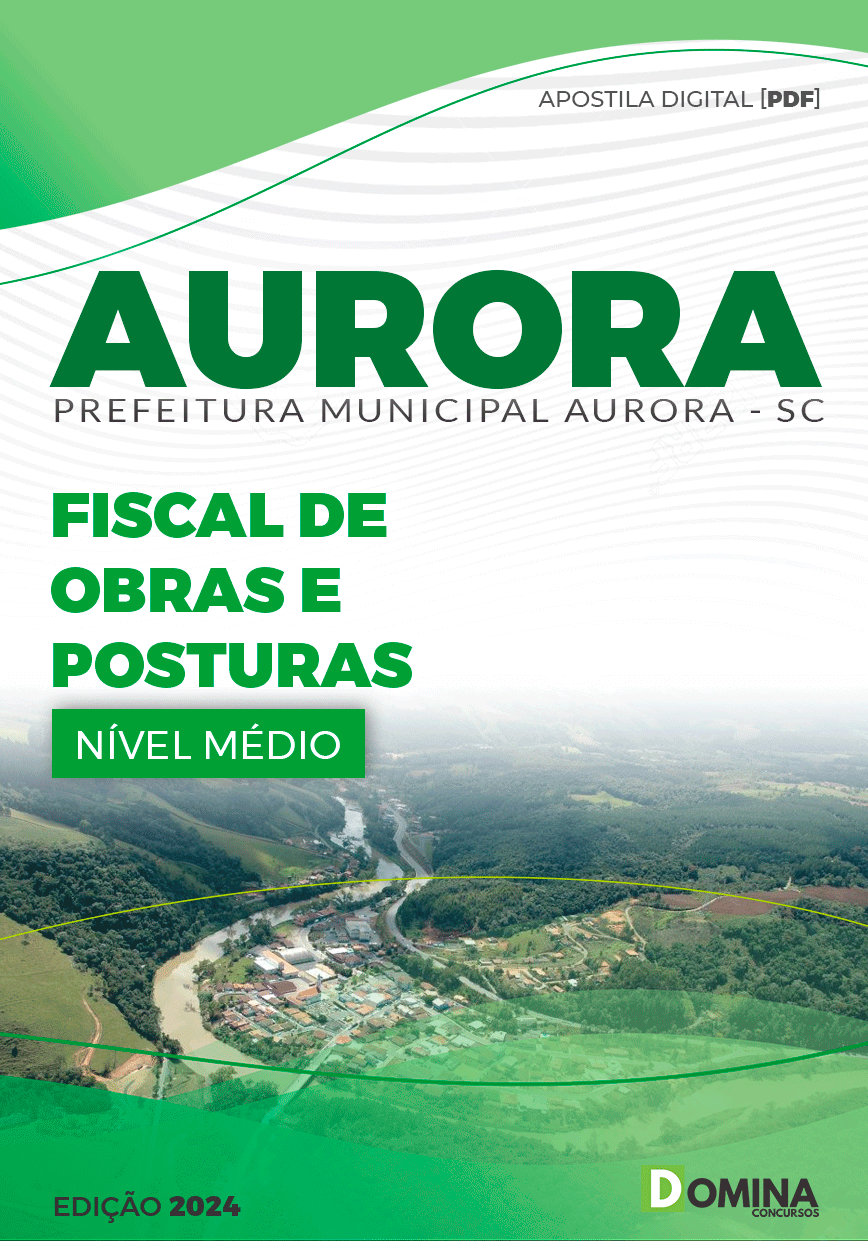 Apostila Prefeitura Aurora SC 2024 Fiscal de Obras e Posturas