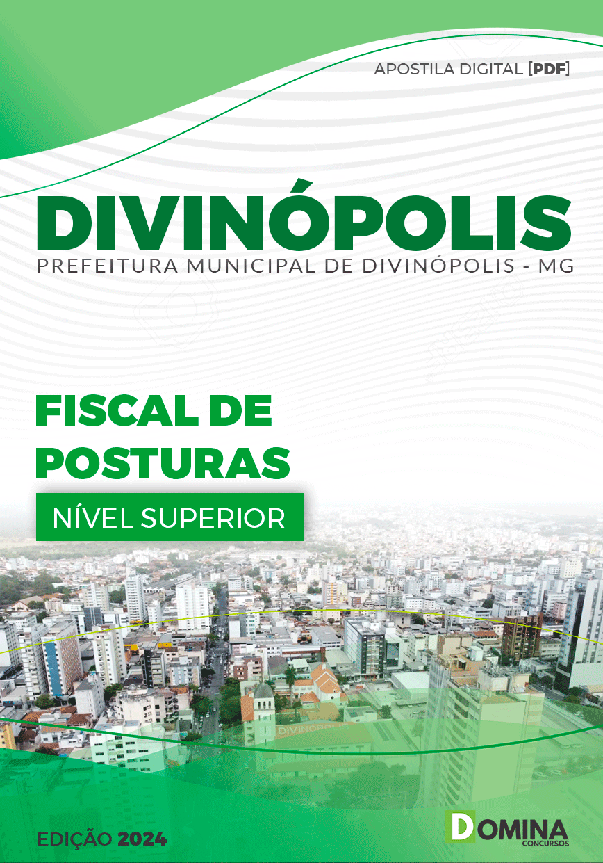 Apostila Prefeitura Divinópolis MG 2024 Fiscal De Posturas