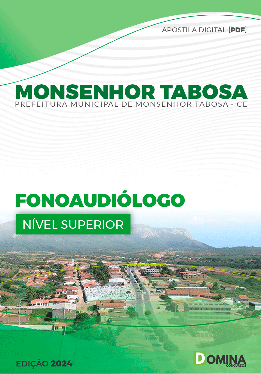 Apostila Prefeitura Monsenhor Tabosa CE 2024 Fonoaudiólogo